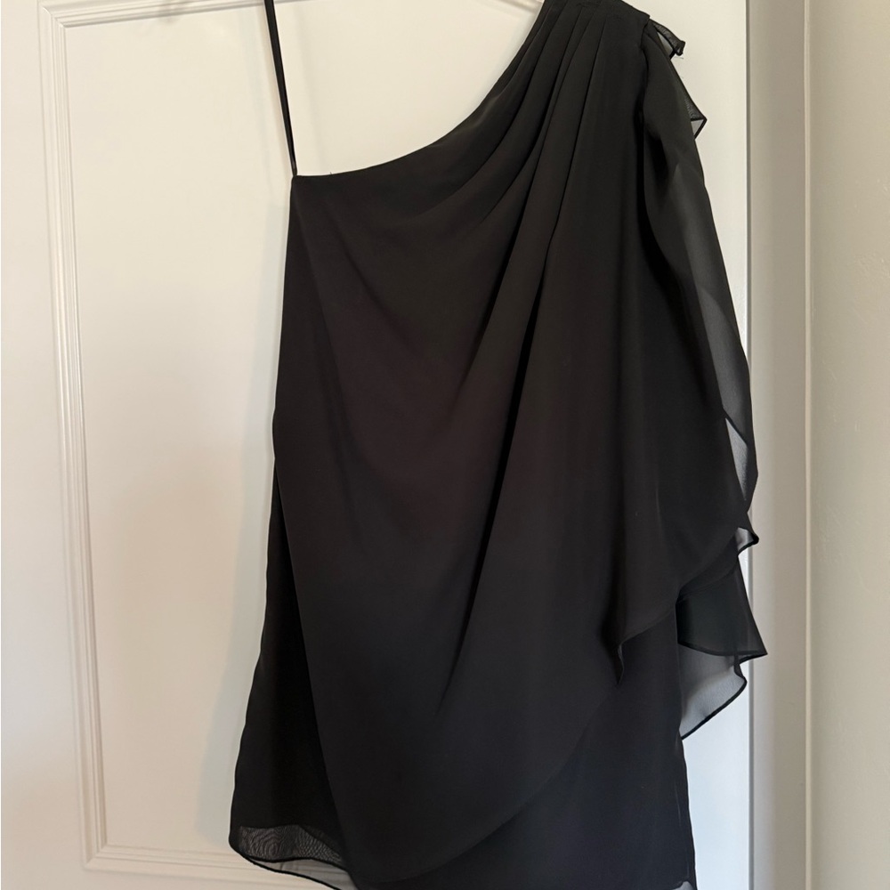 Xscape Petite Black Satin Dress